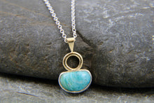 Load image into Gallery viewer, Turquoise, 9ct Gold and Sterling Silver Sunset  necklace