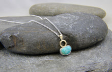 Load image into Gallery viewer, Turquoise, 9ct Gold and Sterling Silver Sunset  necklace