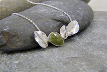 Load image into Gallery viewer, Green Sapphire and Leaf Statement Necklace