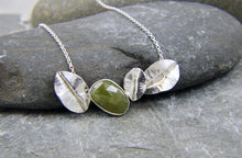 Load image into Gallery viewer, Green Sapphire and Leaf Statement Necklace