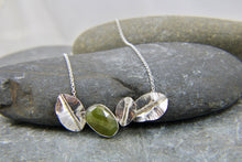 Load image into Gallery viewer, Green Sapphire and Leaf Statement Necklace