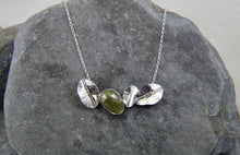 Load image into Gallery viewer, Green Sapphire and Leaf Statement Necklace