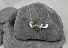 Load image into Gallery viewer, Green Sapphire and Leaf Statement Necklace